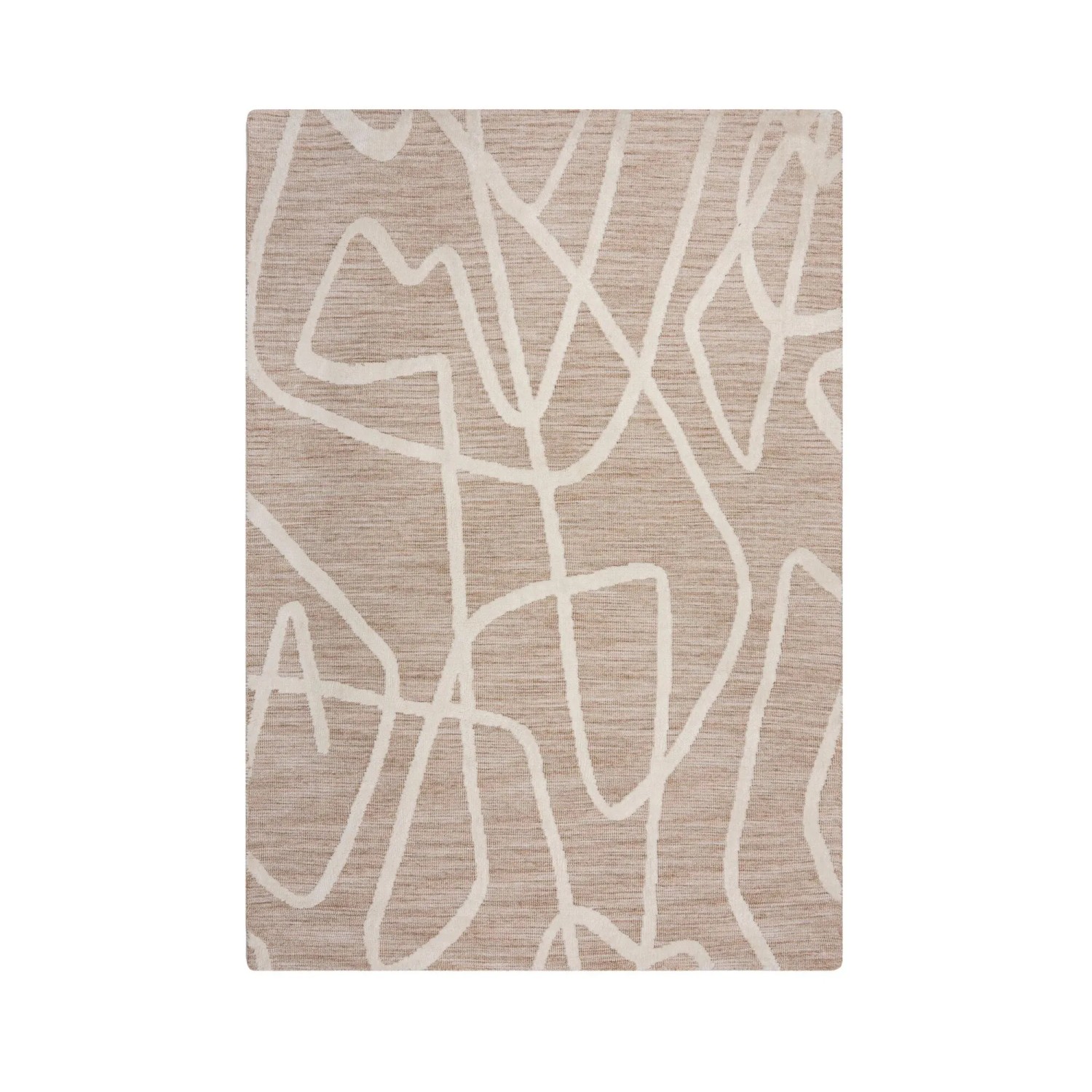 Flair Rugs Kurzflorteppich Micah Wool Look 200 cm x 300 cm Beige