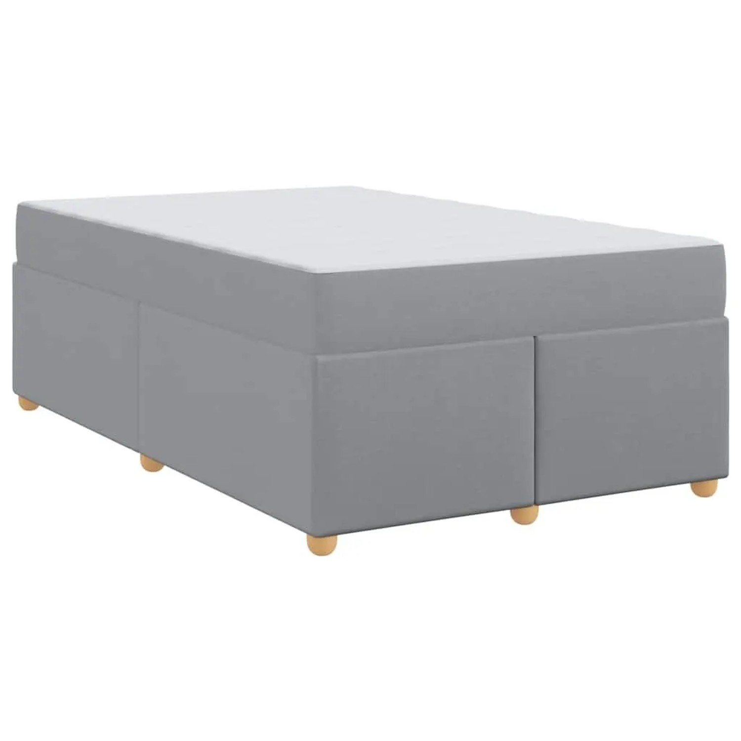 vidaXL Bettrahmen mit Matratze Hellgrau 120 x 200 cm Stoff 3399349