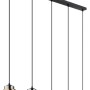 Moderne 5-flammige Pendelleuchte Milley in Messing/Rauchfarben von Globo. Elegante Hängelampe für Wohn- und Esszimmer.