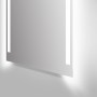 DSK LED-Lichtspiegel Silver Conde Light, 80x60 cm, mit seitlichen Lichtausschnitten für Bad und Gäste-WC.