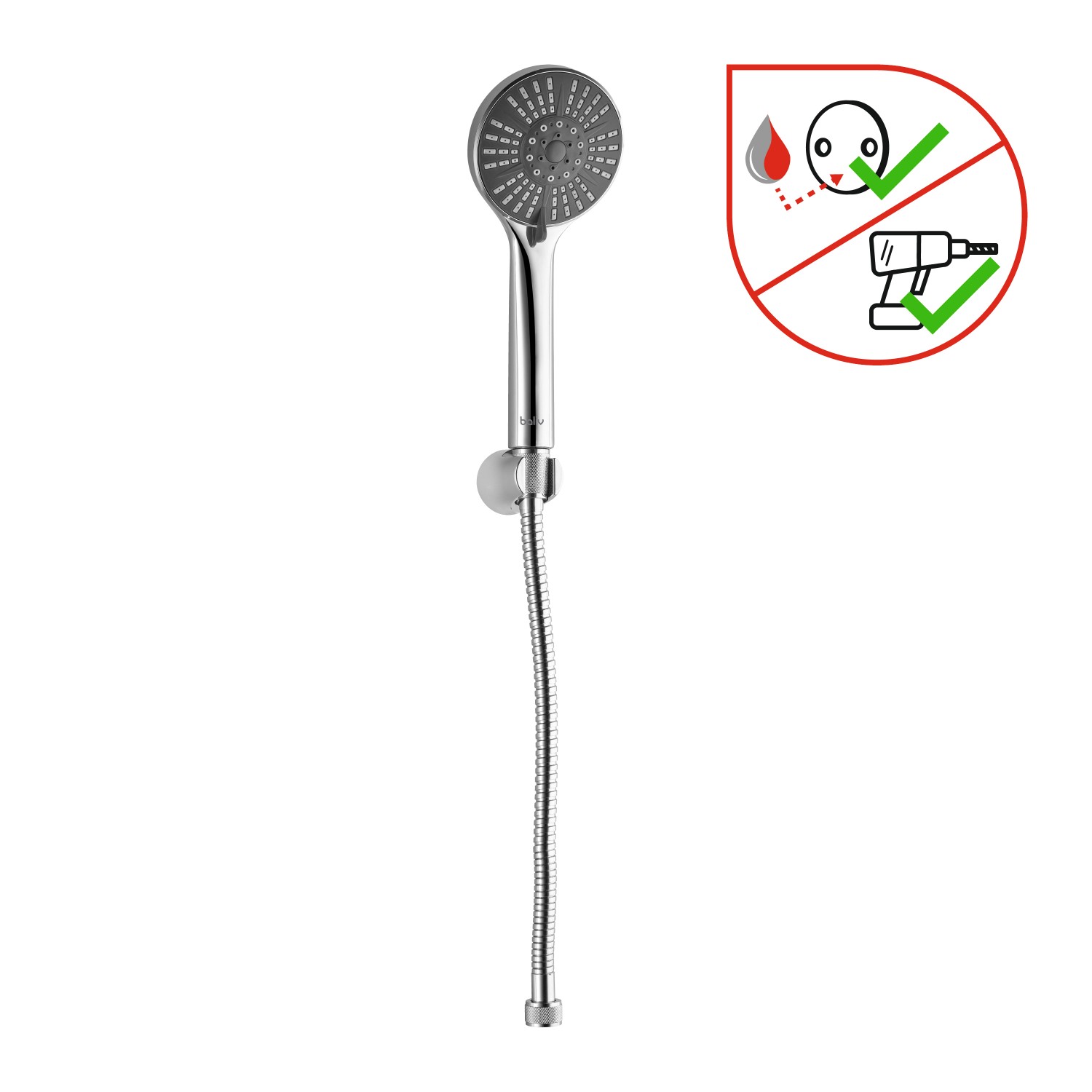 baliv Wannenbrause-Set WBS-150.20 Verchromt