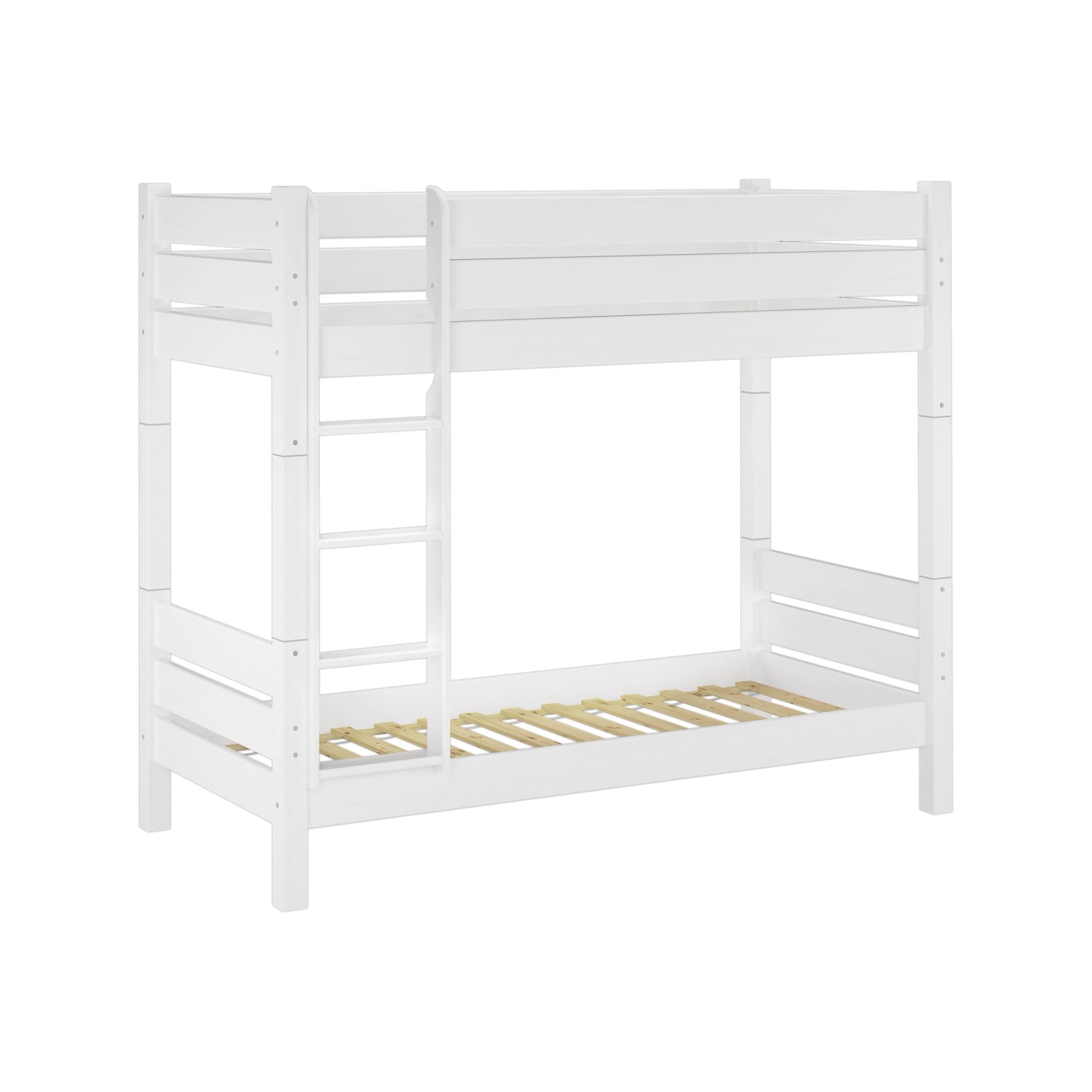 Erst-Holz Teilbares Etagenbett 80 x 220 Kiefer Weiß Extra Stabil für Erwach günstig online kaufen
