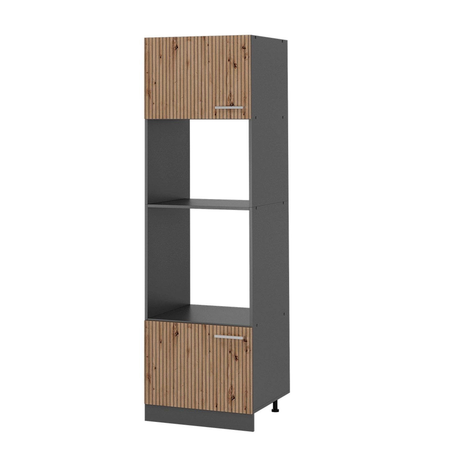 Vicco Mikrowellenschrank R-Line Küchenregal für die Mikrowelle Artisan-Eiche/Anthrazit 60 cm