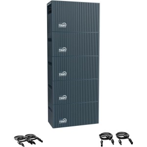 TSUN DCU2000Lite Balkonkraftwerk Speicher 10 kWh mit 4 Akkus und Kabeln.
