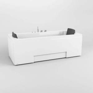 Weiße Tronitechnik Whirlpool Badewanne 170x75 cm mit Hydromassage und Farblicht.