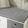 SoBuy Schuhbank mit Sitzfläche und 2 Schubladen Holz Weiß FSR66-HG_7