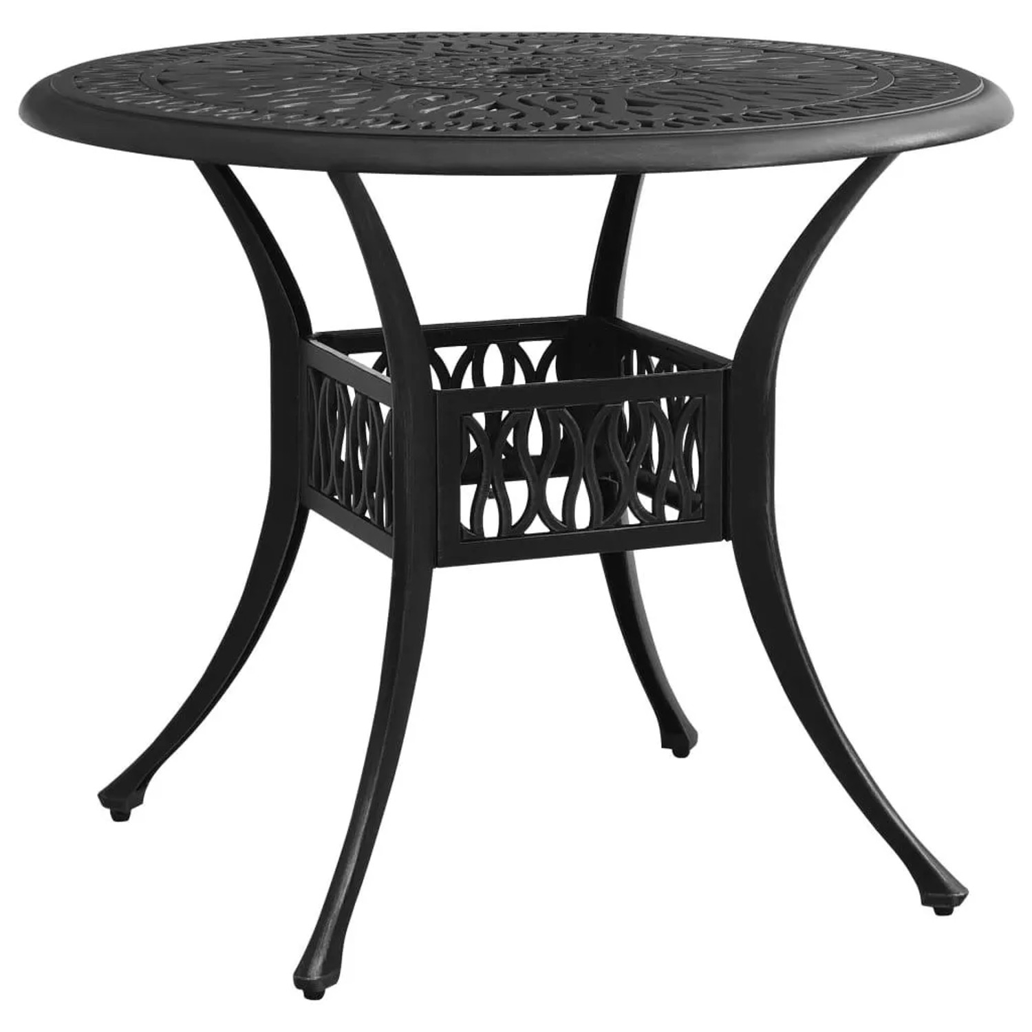 Furnicato Gartentisch Schwarz 90x90x74 Cm Aluminiumguss