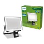 Schwarzer Philips LED-Außenstrahler mit Bewegungssensor, 4500 Lumen, 3000 K.