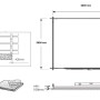 Skizze Altanka Gartenhaus 4x4m mit Maßangaben für Fundament und Aufbau.