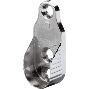 Vernickeltes Hettich Rohrlager 15/30 mm für ovale Schrankrohre, Möbelausstattung.