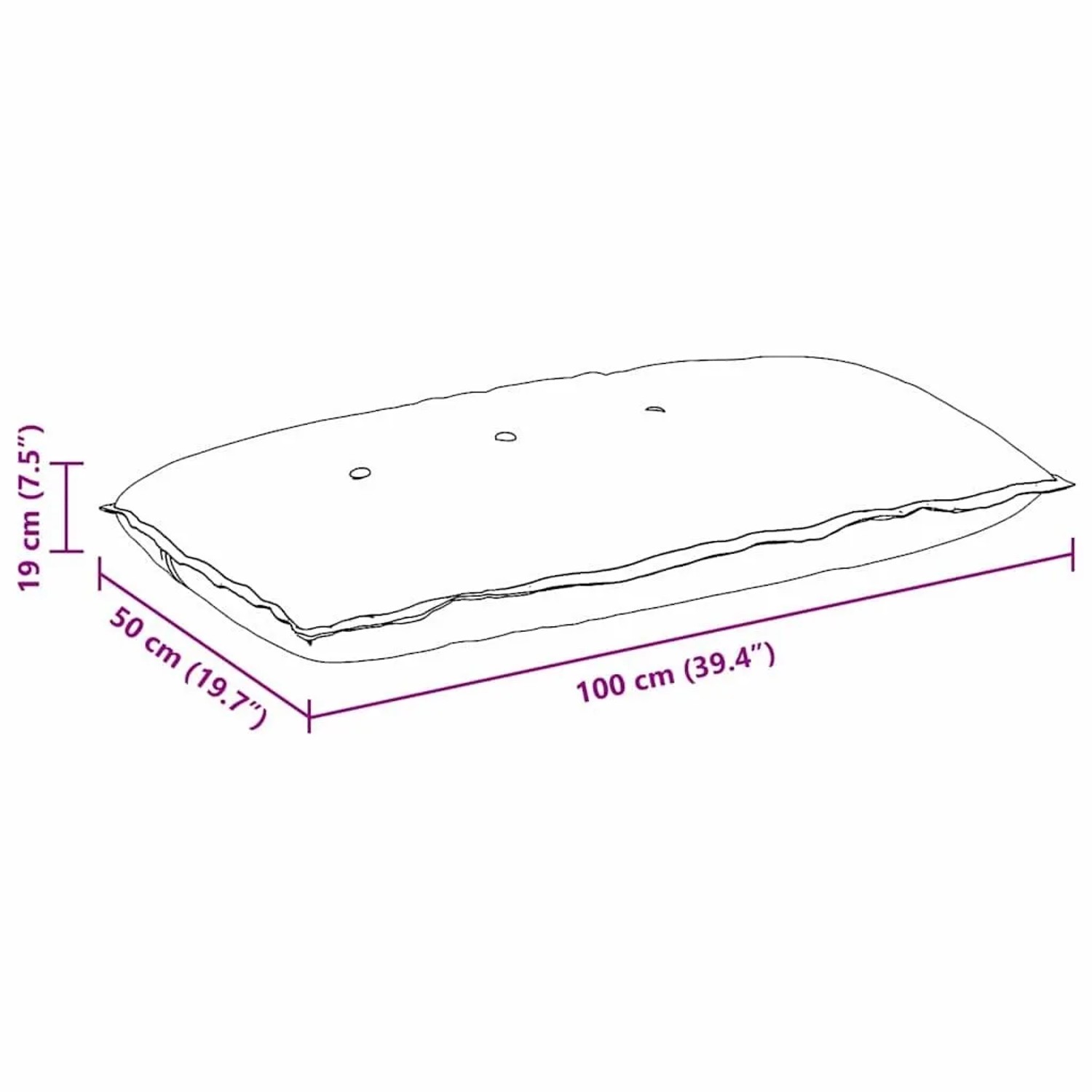 vidaXL Rückenkissen Dunkelgrün 100 x 50 cm Cordstoff 42014763_10
