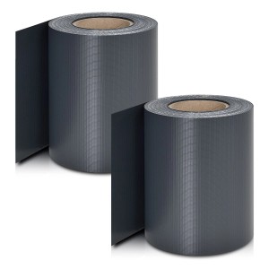 2er Set Juskys PVC Sichtschutzstreifen in Anthrazit für Zaunbau & Sichtschutz.