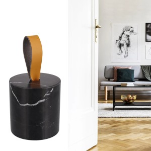 Wagner Bodentürstopper EH5185 aus Marmor mit Trageschlaufe aus veganem Leder.