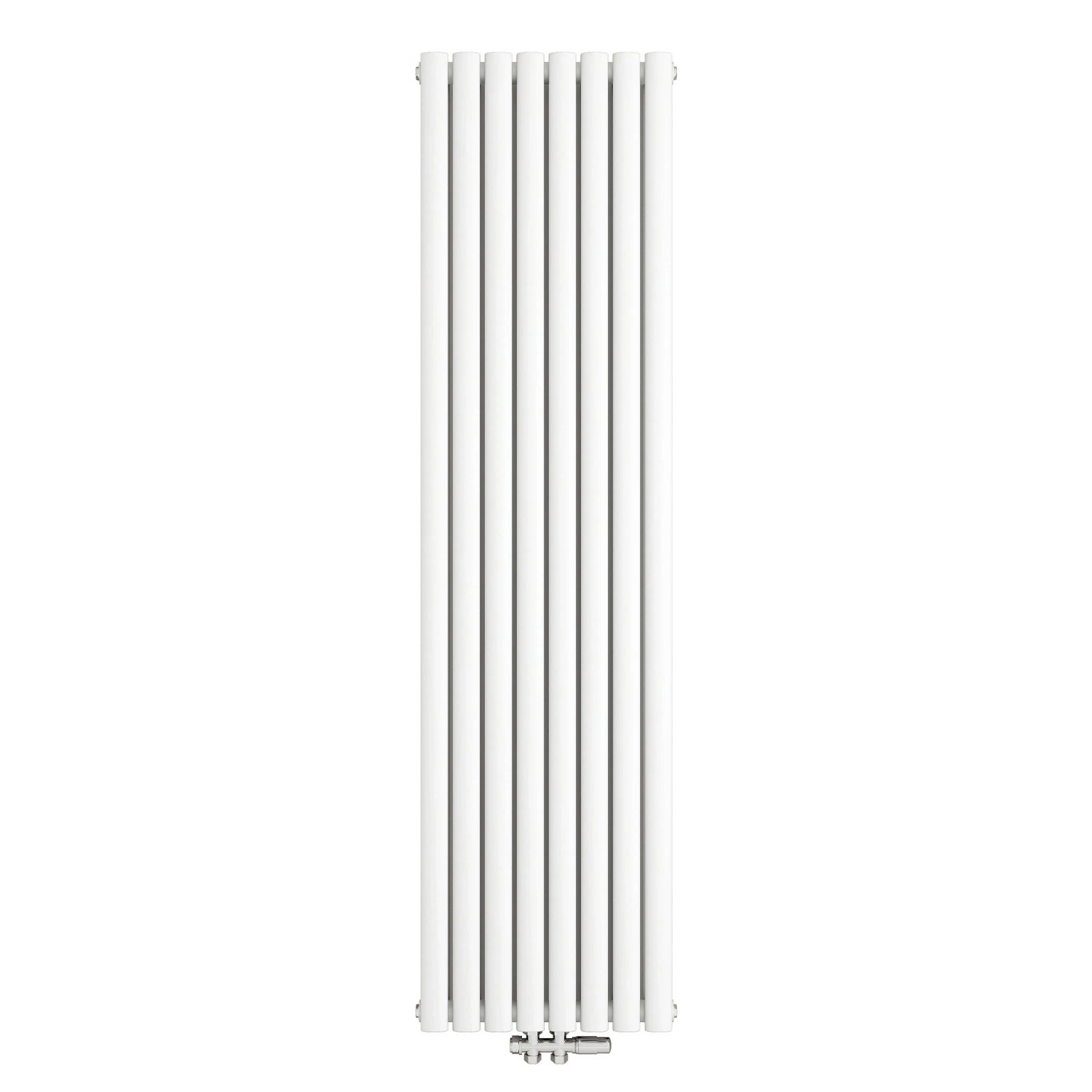 Duschparadies Heizkörper 47,2x180cm 2115W Weiß Oval Heizkörper Doppellagig Röhrenheizkörper Vertikal Mittelanschluss