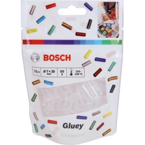 Packung Bosch Heißkleber Transparent Ø 7 mm für Gluey Heißklebestift.