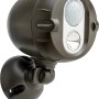 Brauner Mr. Beams LED-Außenstrahler mit Bewegungsmelder, 2er-Pack. Kabellose Sicherheitsbeleuchtung.