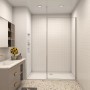 AICA Walk-In Duschkabine 110x200cm mit Deckenstrebe, 8mm NANO Glas Duschwand.