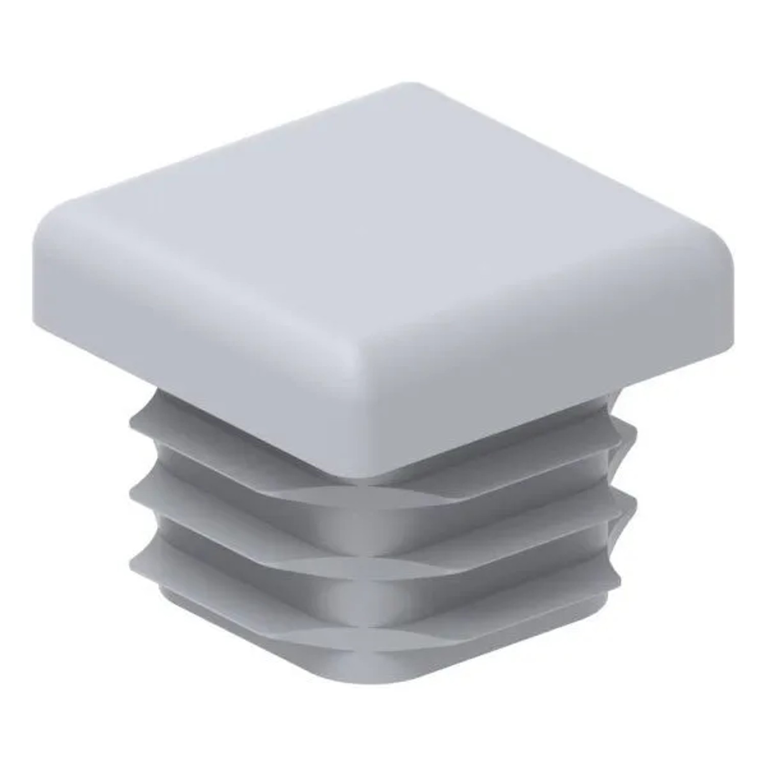 FeNau Einsteckkappe Kunststoff Für Quadratrohr 20 X 20 mm Wandstärke 1,5-2,0 mm Grau