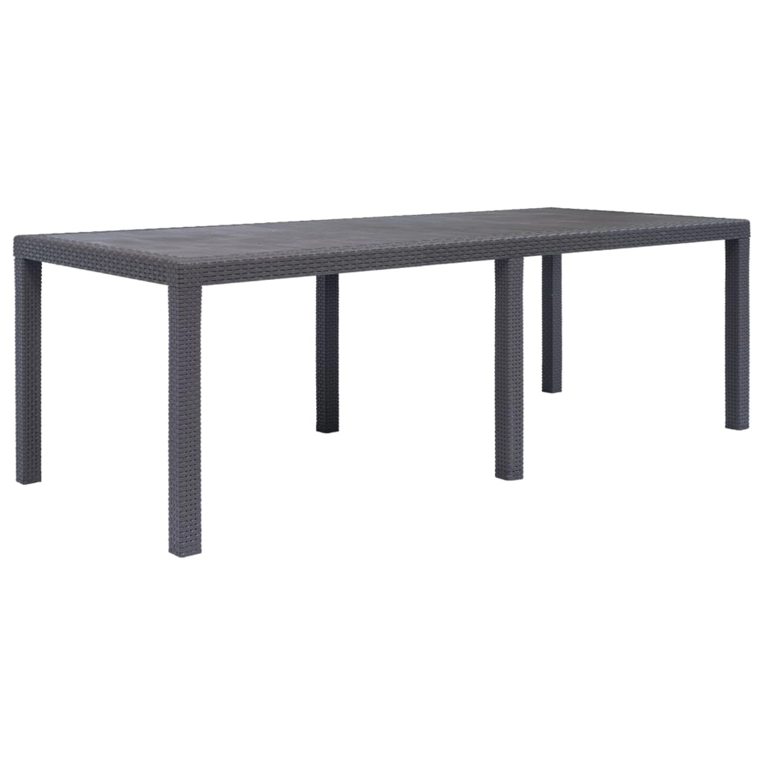 vidaXL Gartentisch Braun 220x90x72 cm Kunststoff Rattan-Optik 45609 günstig online kaufen
