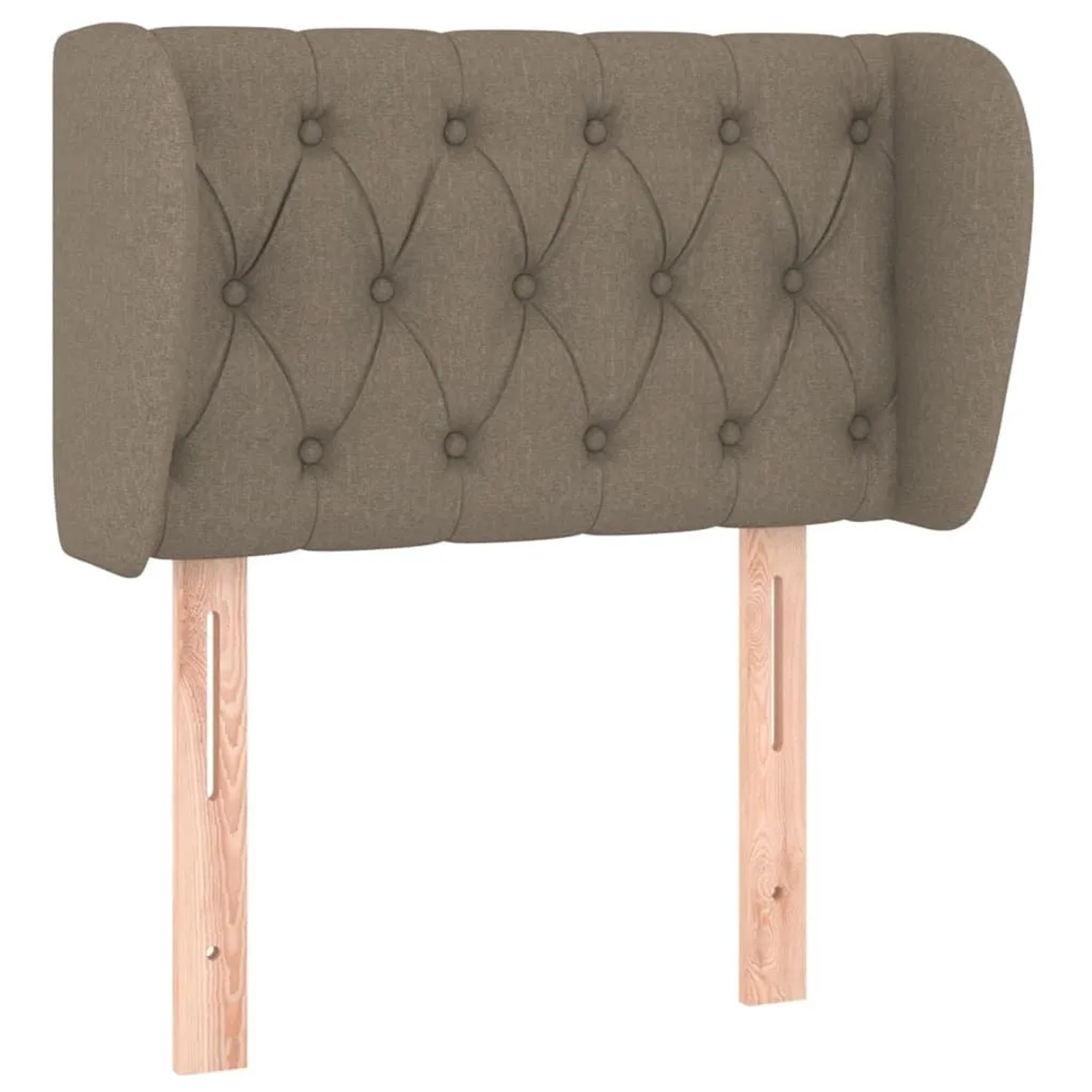 vidaXL Kopfteil mit Ohren Taupe 83x23x78/88 cm Stoff 3117458