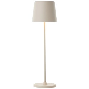 Beige LED Akku-Tischleuchte Kaami, dimmbar, für Garten & Balkon.