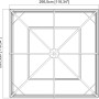 Draufsicht Sojag Pavillon Ventura, 296x296 cm, Anthrazit, Aluminium Gestell