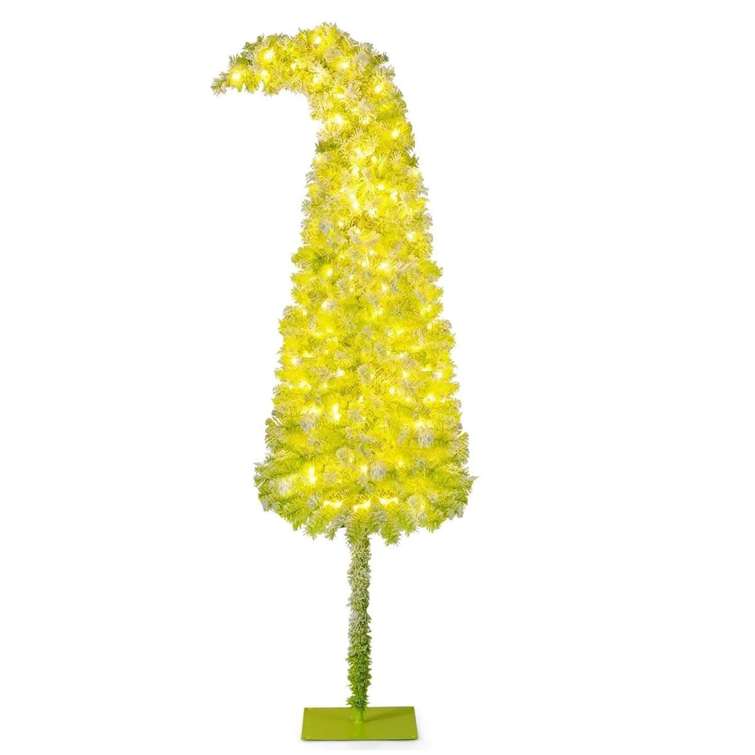 Costway Künstlicher Weihnachtsbaum mit Beleuchtung und Schnee 210cm