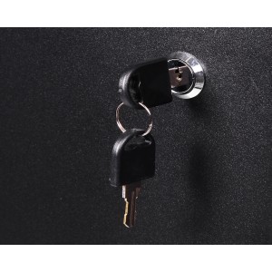 Schlüssel im Schloss eines Ondis24 Werkstattschranks zur sicheren Aufbewahrung von Werkzeugen.