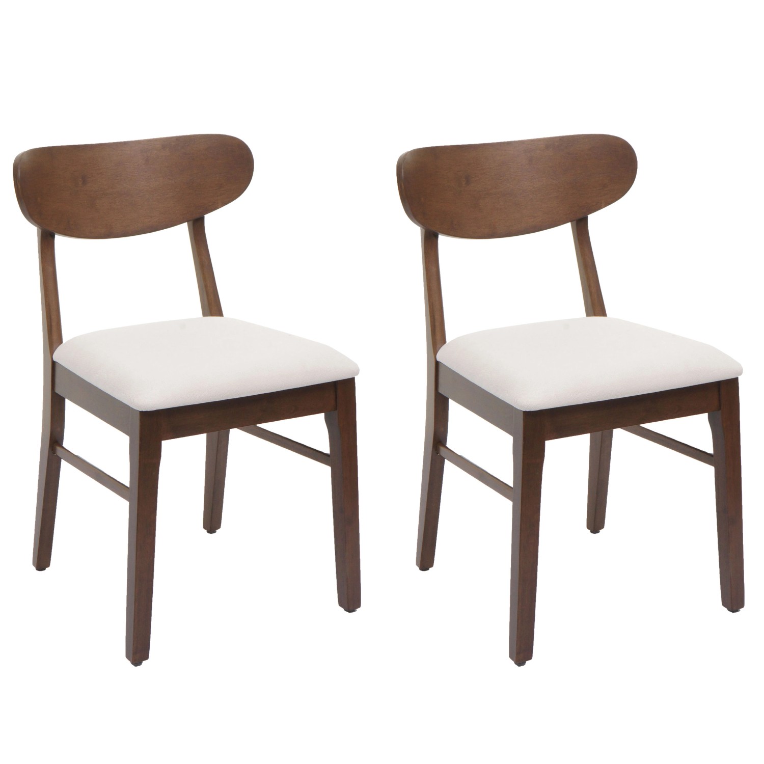 MCW Esszimmerstuhl M59 2er-Set Dunkles Gestell Creme günstig online kaufen