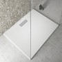 Rechteckige Ideal Standard Duschwanne Extraflach, 100x80 cm, seidenweiß, mit Ablauf