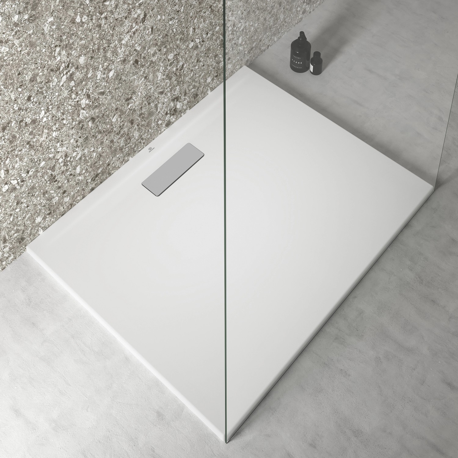 Rechteckige Ideal Standard Duschwanne Extraflach, 100x80 cm, seidenweiß, mit Ablauf