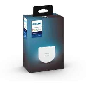 Verpackung des Philips Hue Wandschalter Moduls in Weiß. Smart Home Lichtsteuerung.