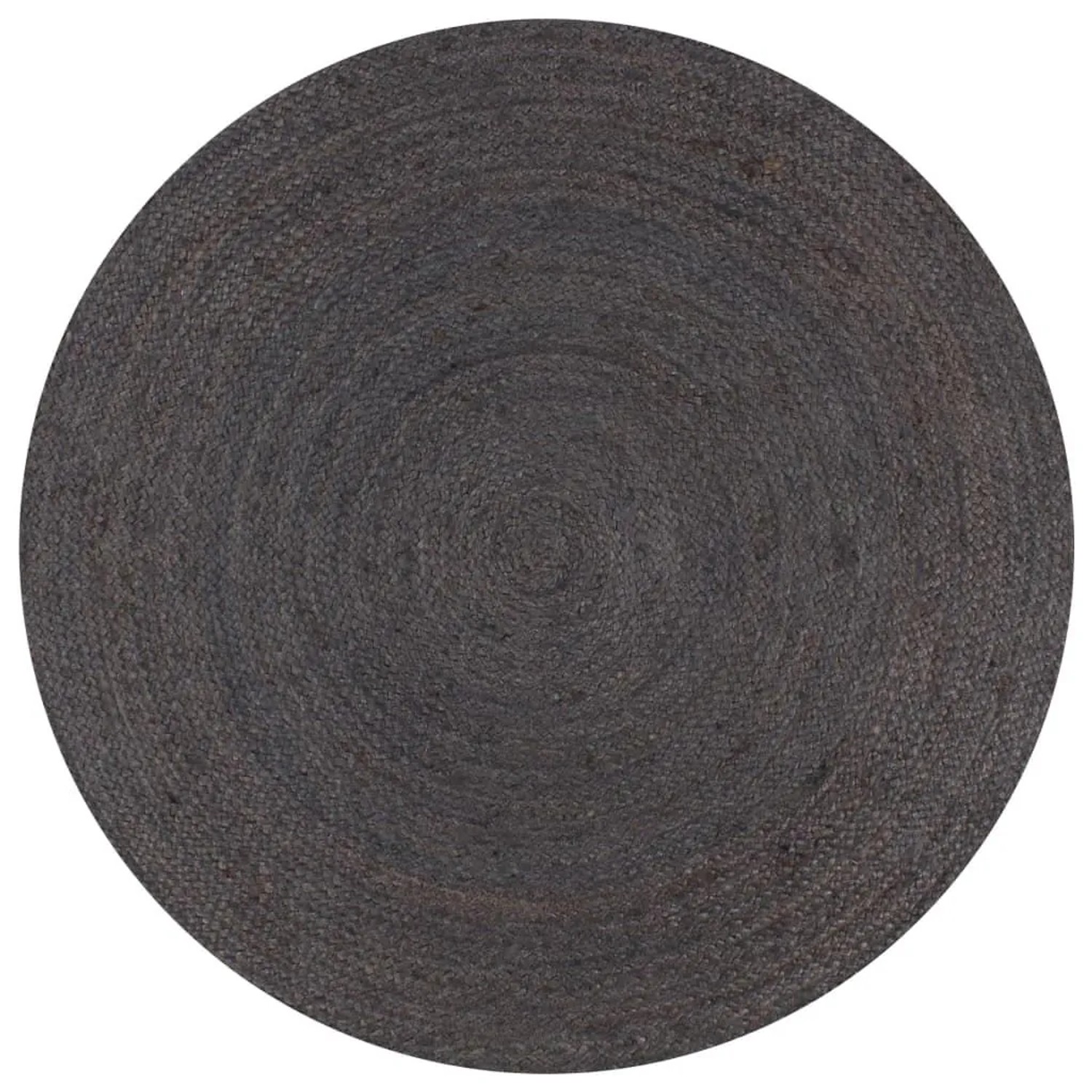 vidaXL Teppich Handgefertigt Jute Rund 120 cm Dunkelgrau 133666 günstig online kaufen