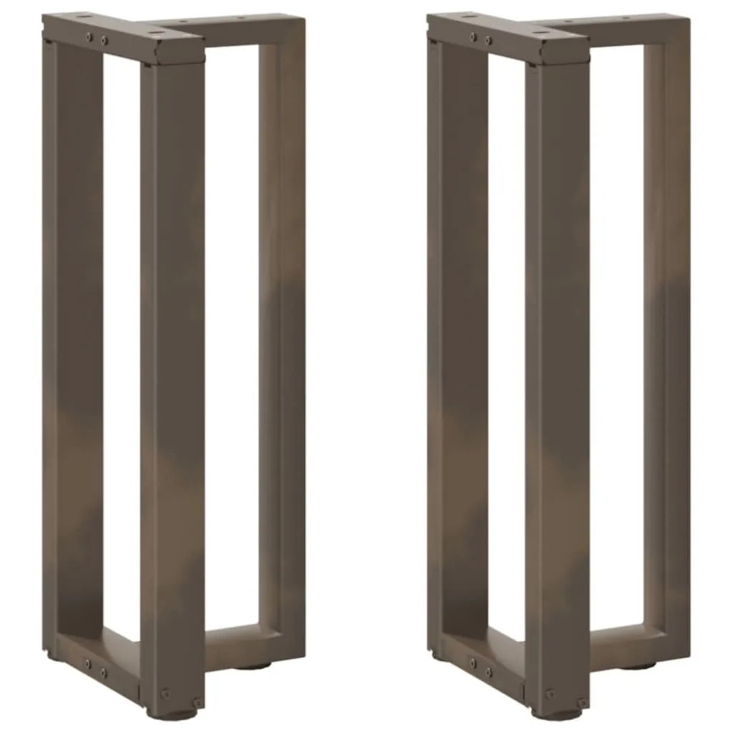 vidaXL Konsolentischbeine T-Form 2 Stk Naturstahl 25x28x72-73 cm 4013043