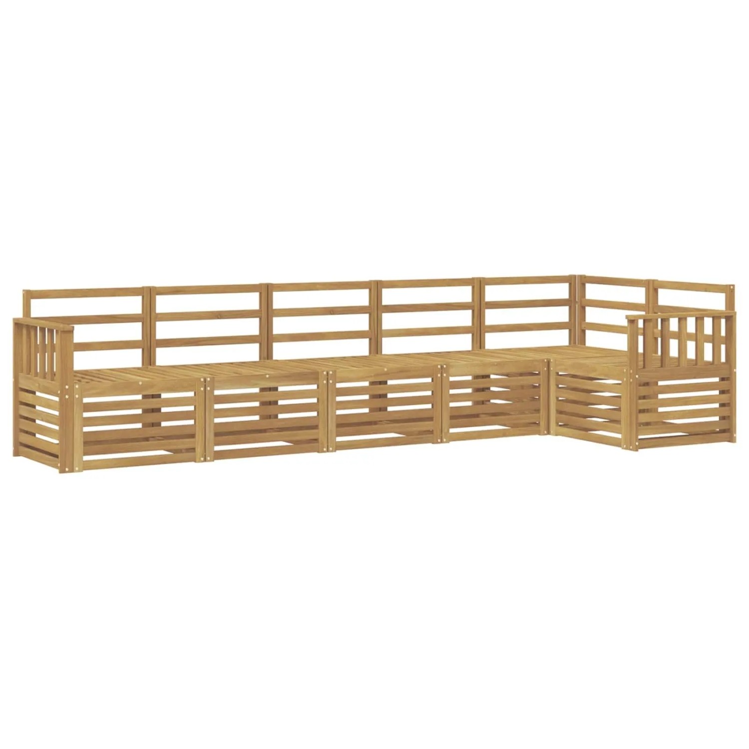 vidaXL Outdoor-Sofagarnitur 6-Tlg Weiß 306 x 128,5 x 73 cm 3391904