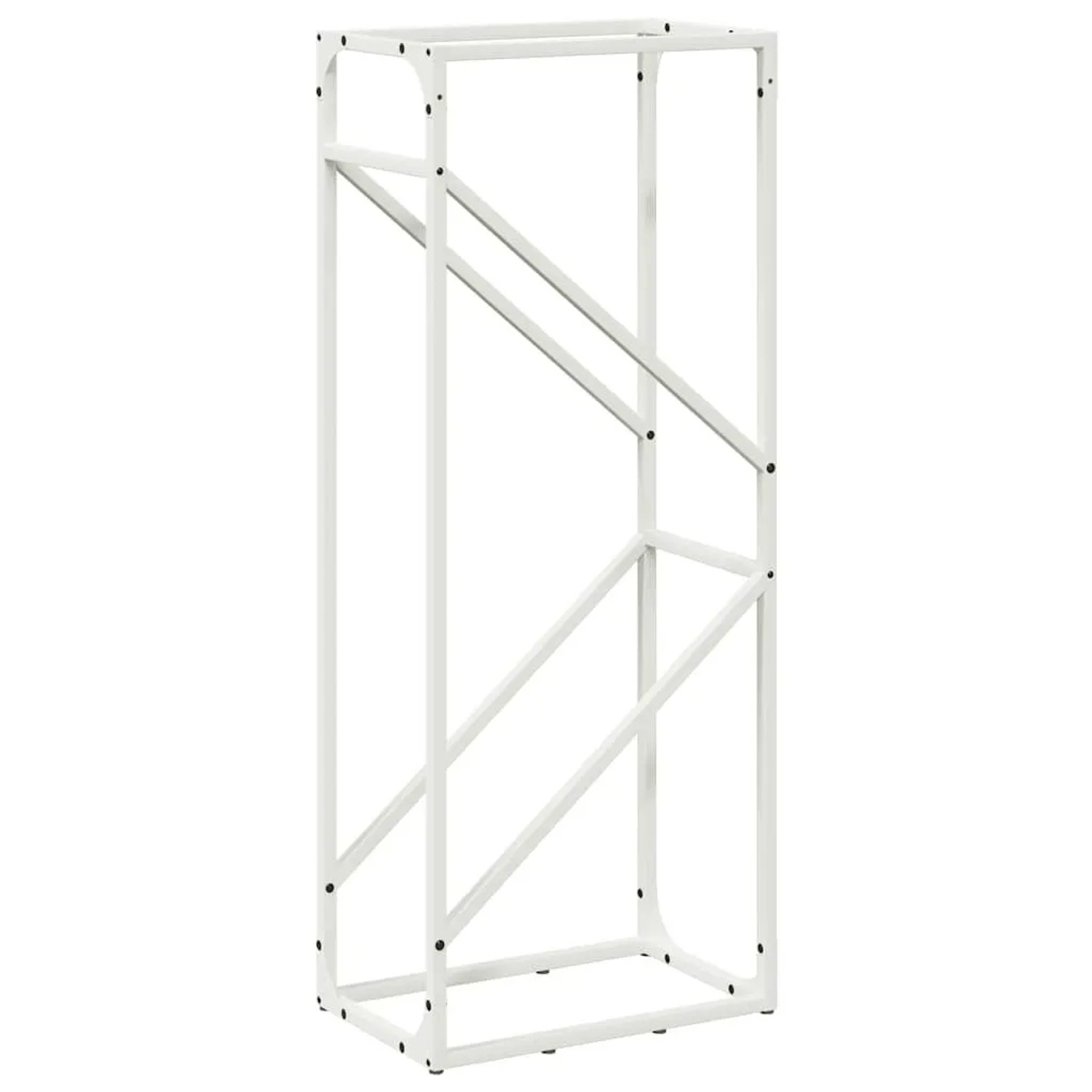 vidaXL Brennholzregal Weiß 40x25x100 cm Kaltgewalzter Stahl 864332