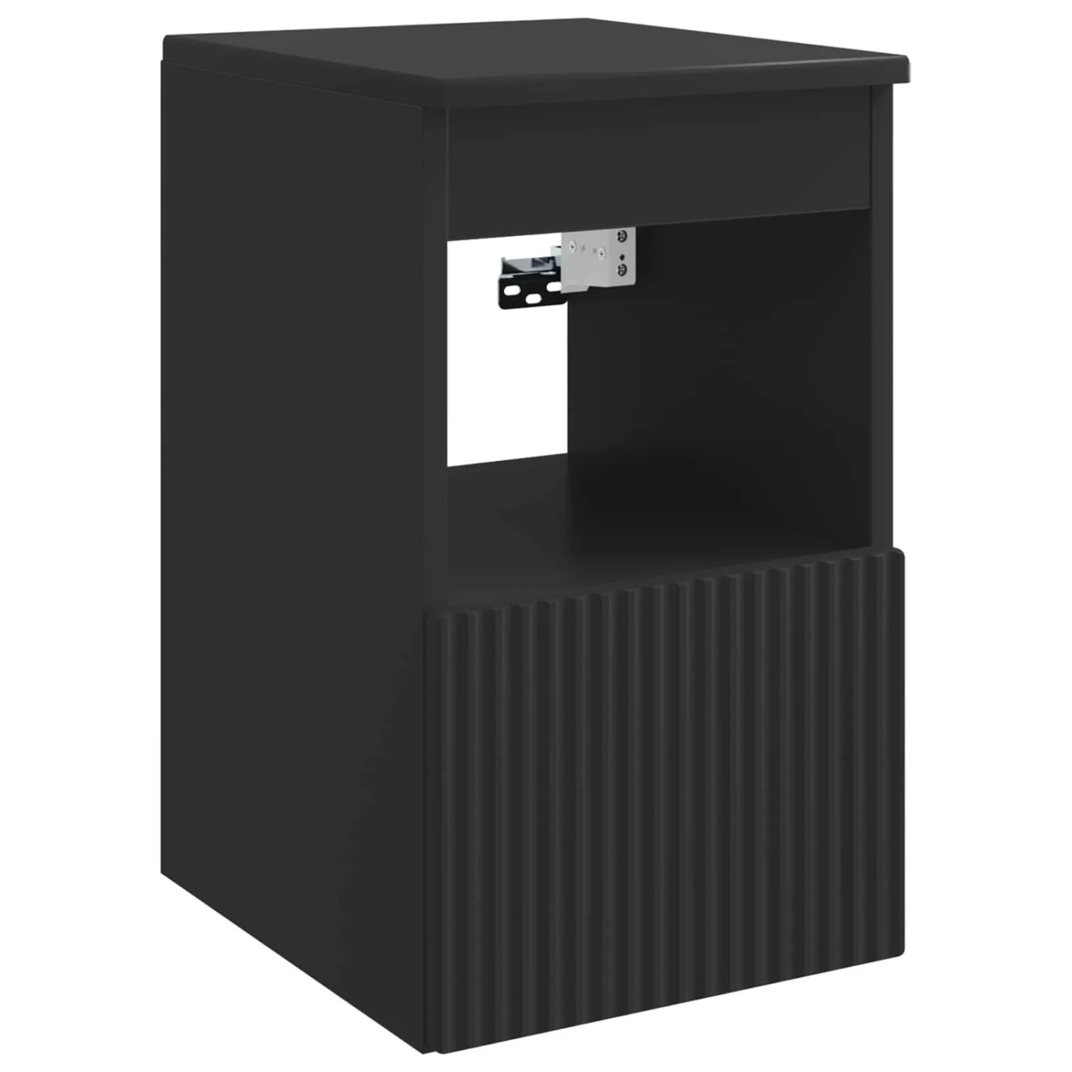 vidaXL Badezimmerschrank Schwarz 30 x 44,5 x 50 cm Holzwerkstoff 890503