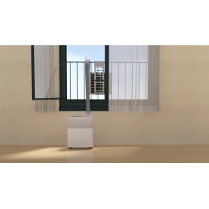 Midea Universalhalterung für PortaSplit Klimaanlage, weiße Fensterhalterung für flexible Montage.