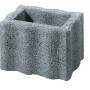 Grauer Pflanzstein Wellino, 30x20x20 cm, mit wellenförmigem Design.