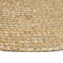 Detailansicht: Runder, creme-farbener Luxor Living Teppich Ivo aus Jute, Ø 60 cm.