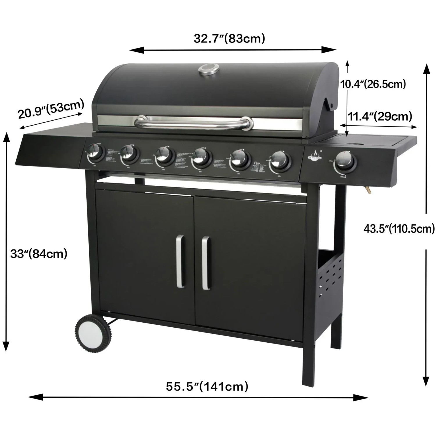 El Fuego Gasgrill San Angelo 4+1 El Fuego Gasgrill San Angelo 6+1 Brenner kaufen bei OBI