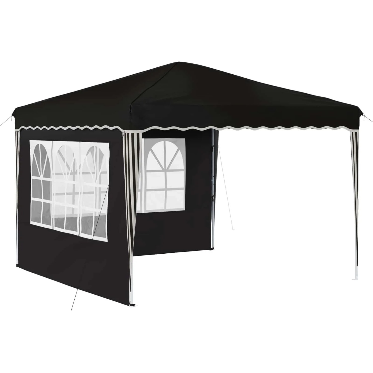 vidaXL Pop-up Partyzelt Schwarz 288 x 288 x 245 cm Oxford-Stoff 42019766