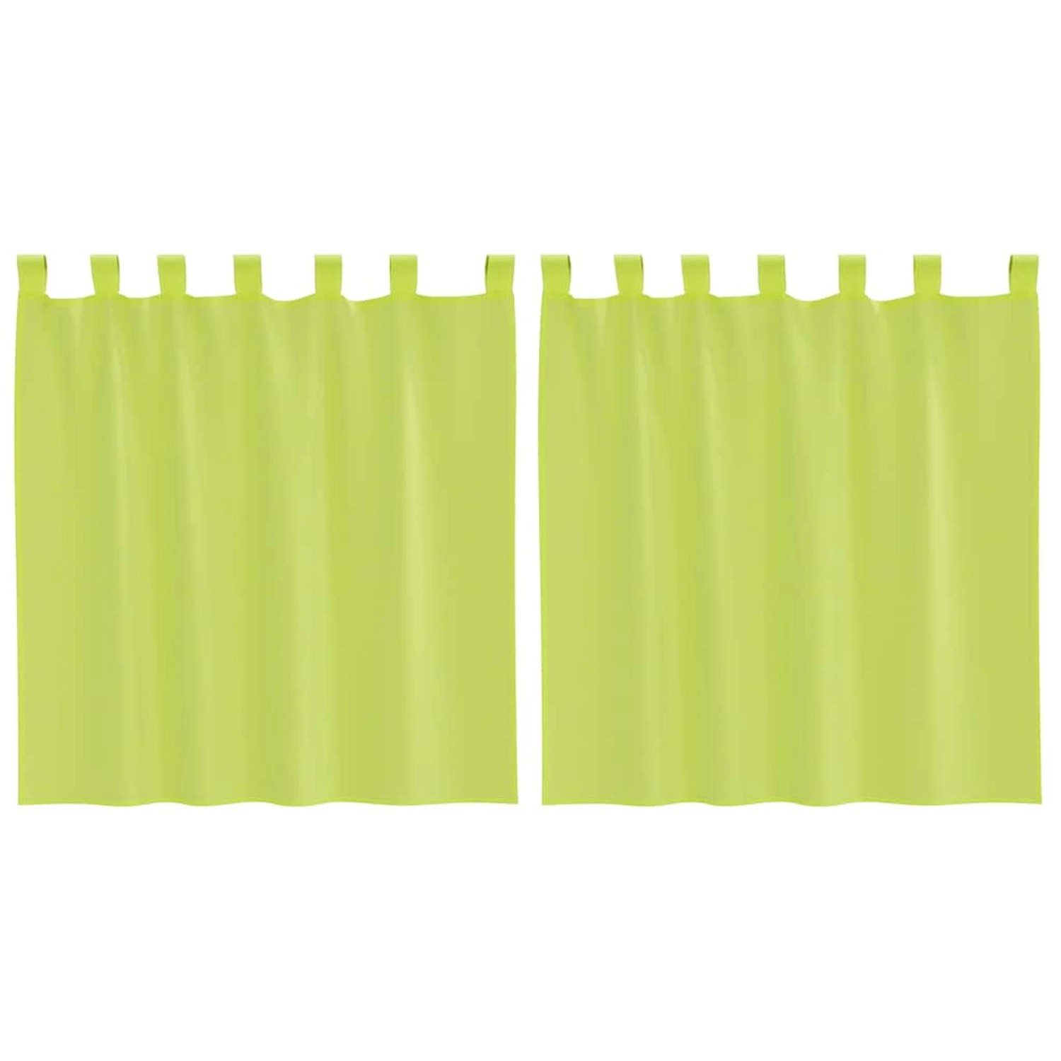 vidaXL Voile Vorhänge mit Lasche 2 Stk Apfelgrün 4102251 günstig online kaufen