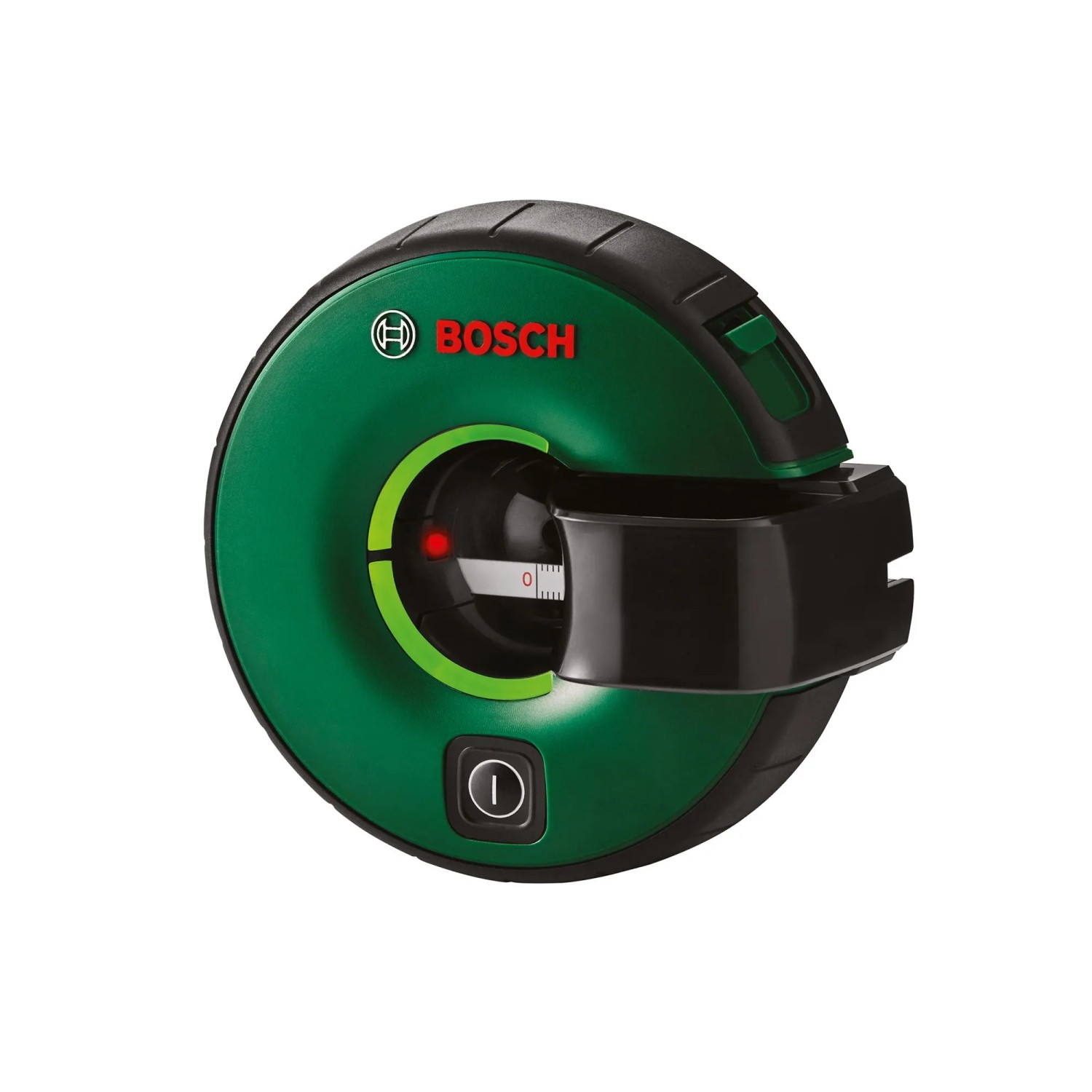 Bosch Linienlaser Atino, ein grünes Messwerkzeug mit integriertem Maßband.