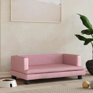 vidaXL Hundebett Rosa 80x45x30 cm Samt 171897