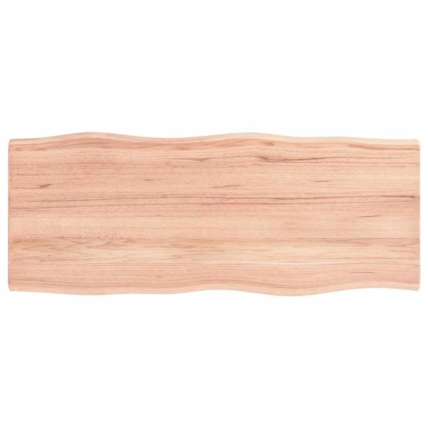 vidaXL Tischplatte 100x40x2 cm Massivholz Eiche Behandelt Baumkante 363947