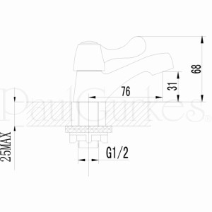PaulGurkes Design Kaltwasser Standventil Armatur Klein