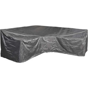 Aerocover Schutzhülle für Eck-Lounge, 255x255 cm, anthrazit. Atmungsaktive Abdeckung für Gartenmöbel.