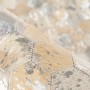 MeGusta Flachflor Teppich Silber Leder 160x230 cm, Patchwork-Optik.