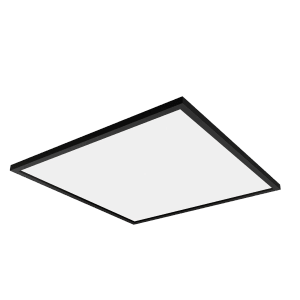 Quadratische Philips Hue Aurelle LED-Deckenleuchte White Ambiance in Schwarz, 60x60 cm.